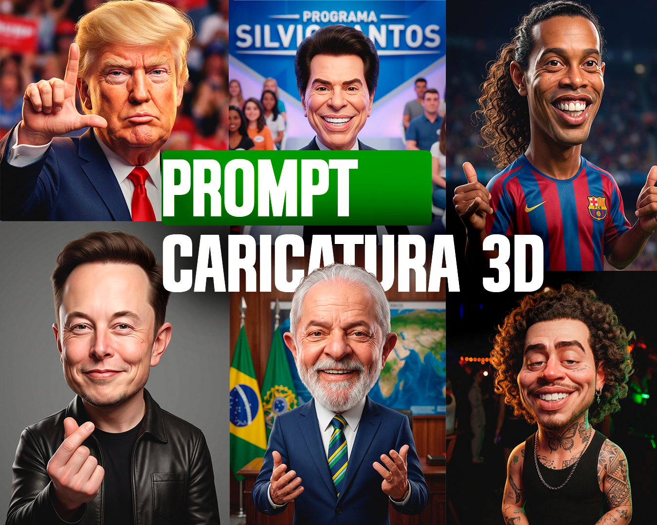 Exemplo de imagem gerada no card Caricatura 3D