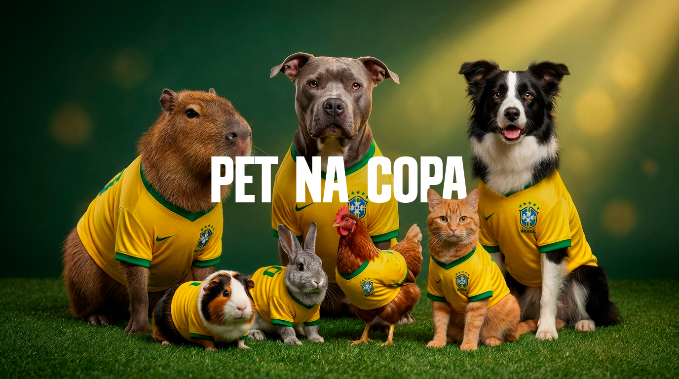 Exemplo de imagem gerada no card Pet Torcedor do Brasil