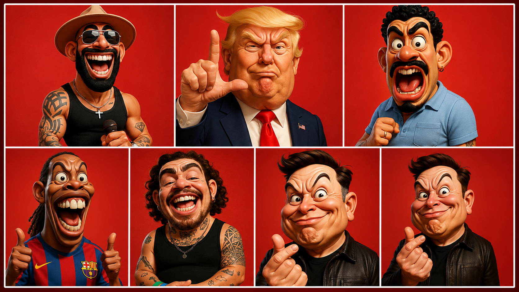 Exemplo de imagem gerada no card Caricatura