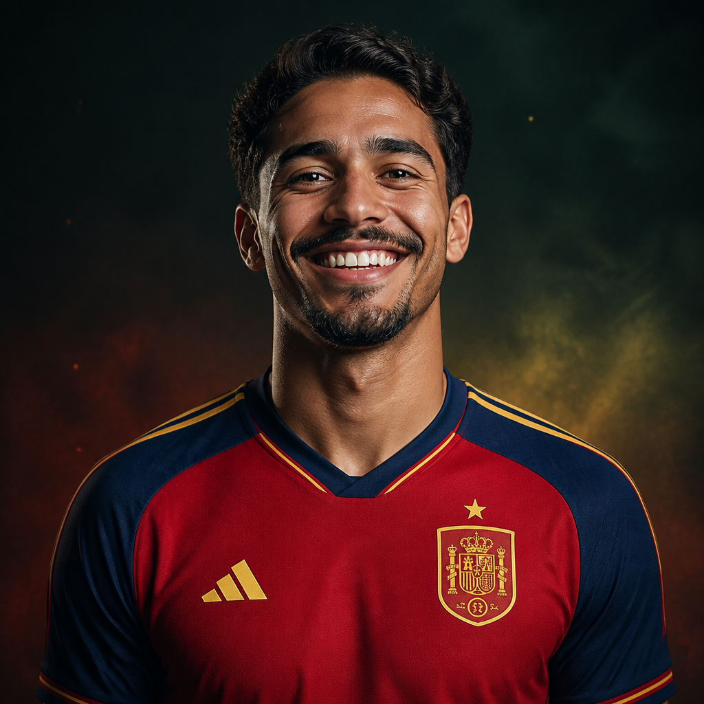 Exemplo de imagem gerada no card Torcedor da Espanha